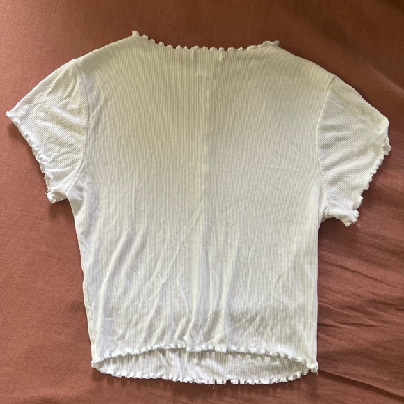 Bozzolo fancy white ruffle tee - Picture 2 of 4